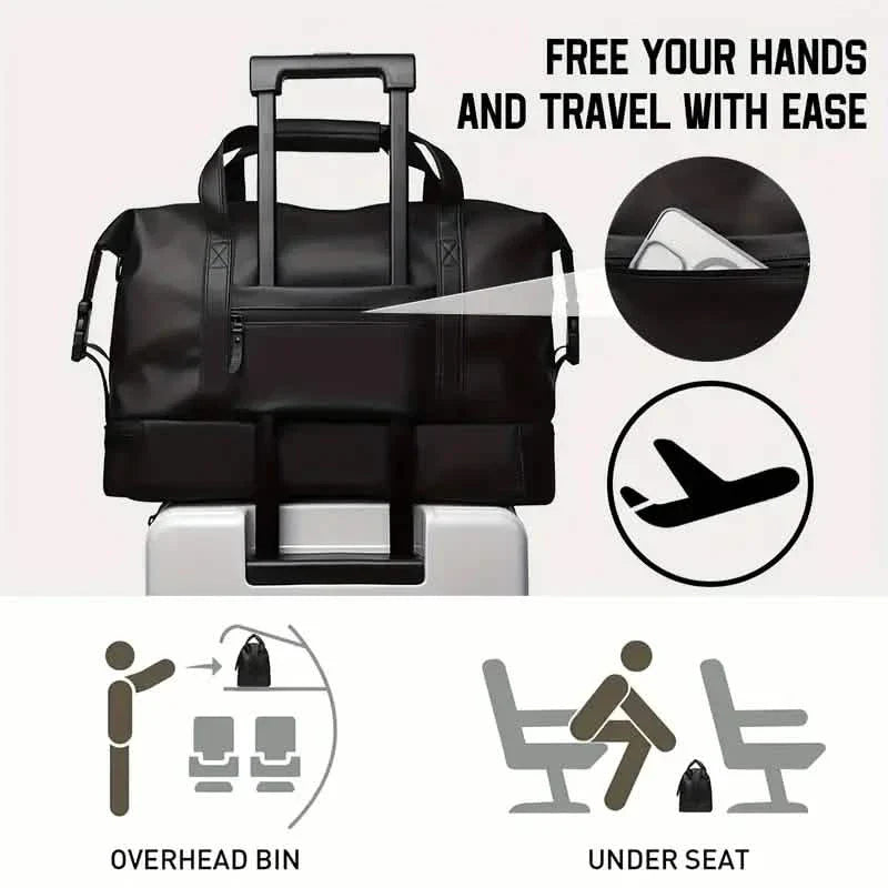 Durable Large Weekender Bag with Shoe Compartment