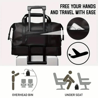 Durable Large Weekender Bag with Shoe Compartment