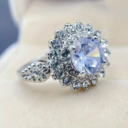 8mm Zirconia Zinc Alloy Ring