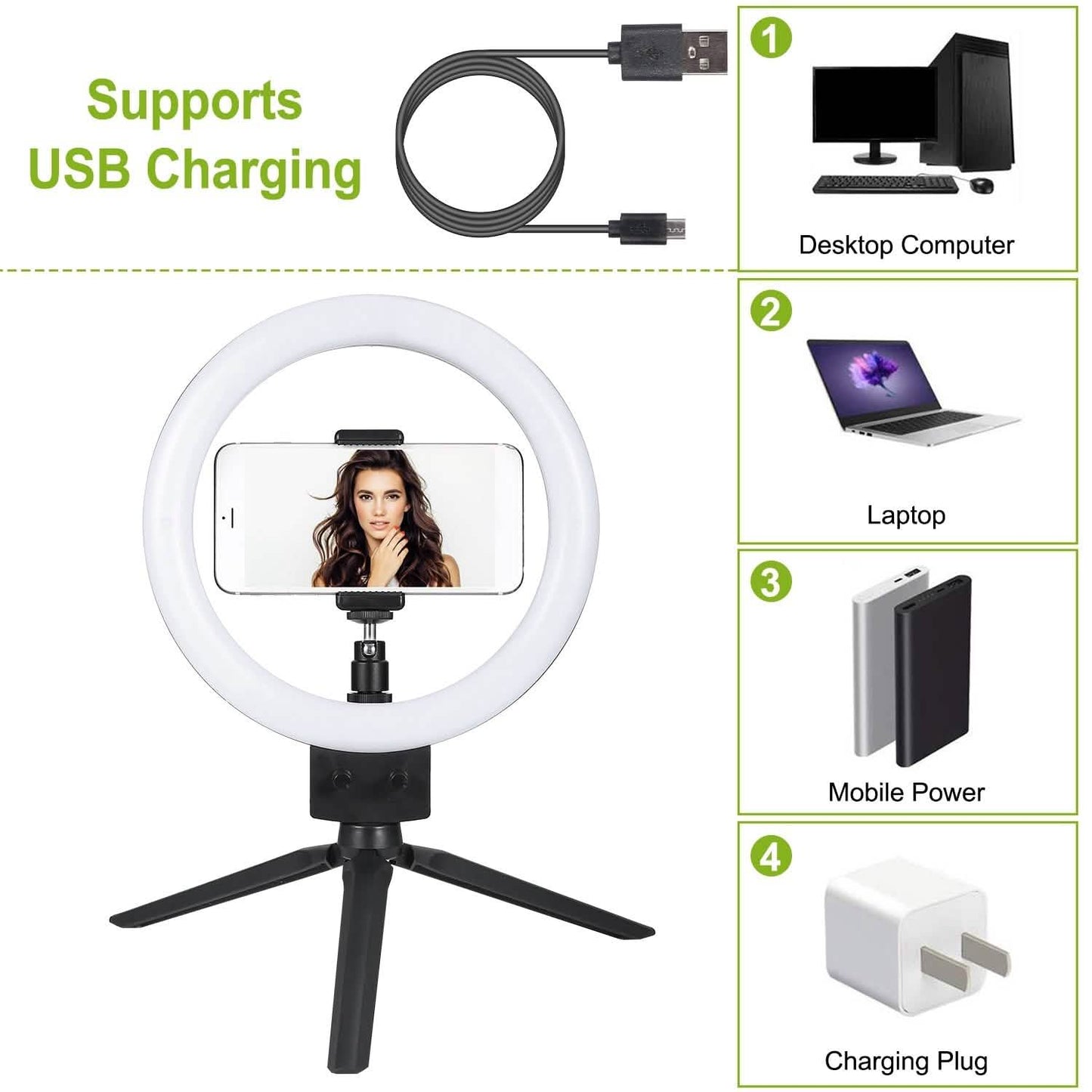 9" Dimmable LED Ring Light with Tripod