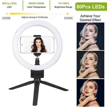 9" Dimmable LED Ring Light with Tripod