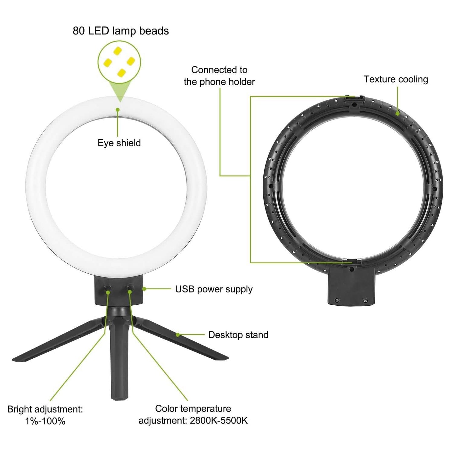 9" Dimmable LED Ring Light with Tripod
