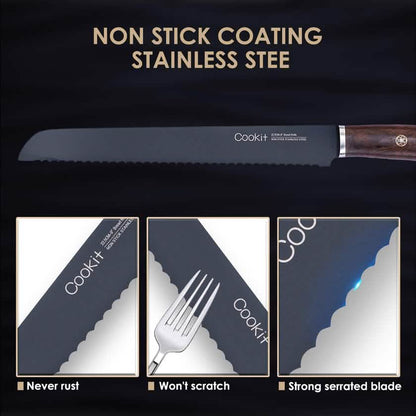9 Inches Serrated Edge Bread Knife