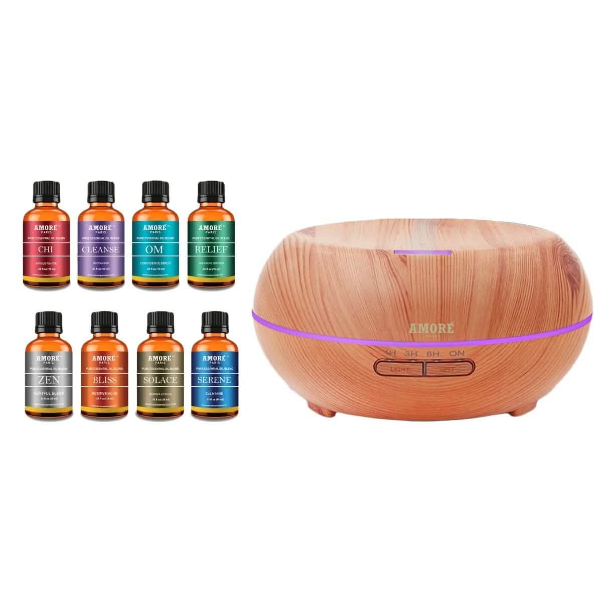 9-Pack: Ultrasonic Diffuser with Optional Essential Oil Gift Set