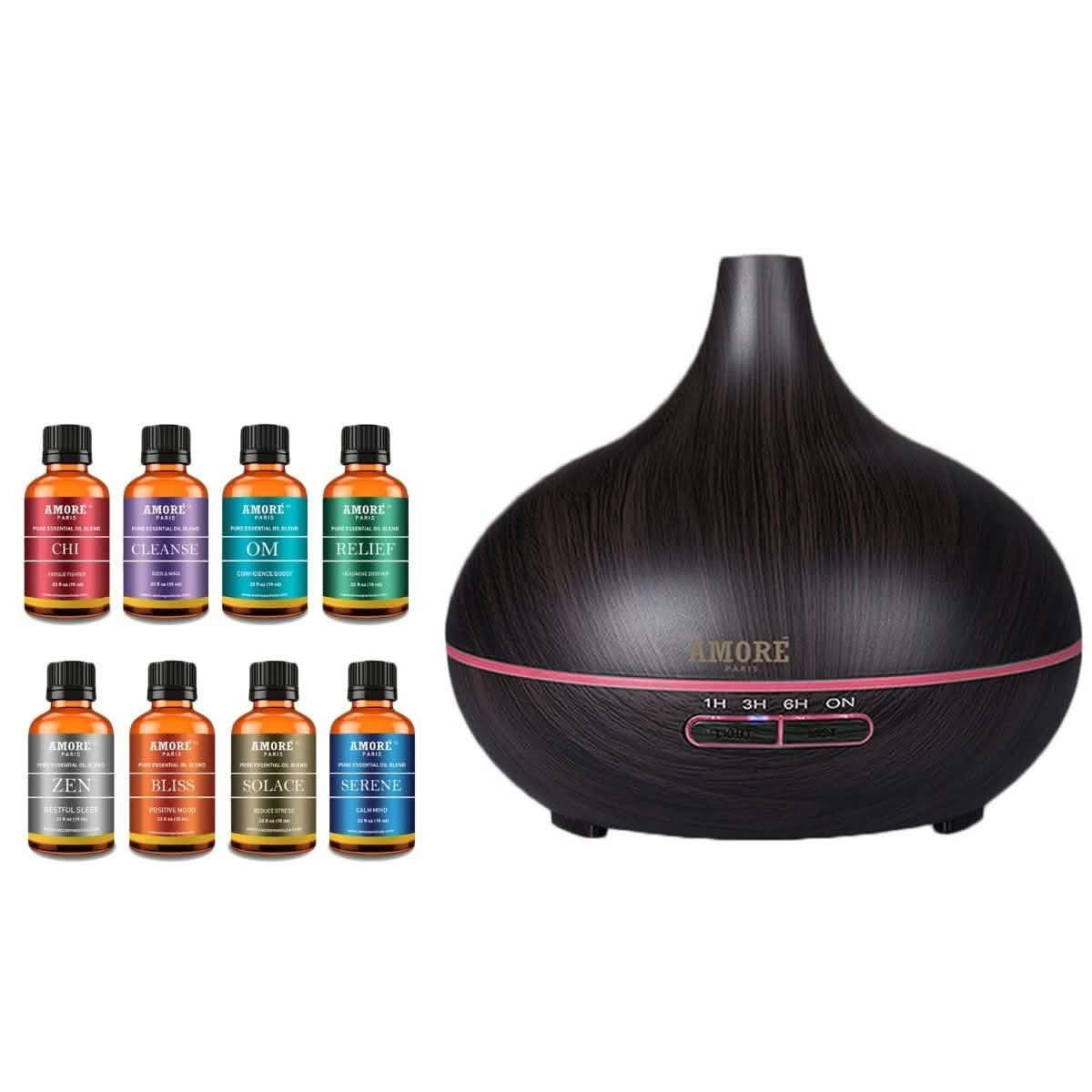 9-Pack: Ultrasonic Diffuser with Optional Essential Oil Gift Set