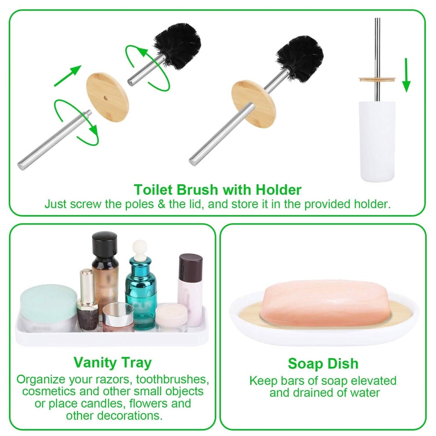 9-Piece: Bathroom Accessories Set
