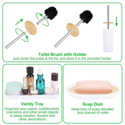 9-Piece: Bathroom Accessories Set