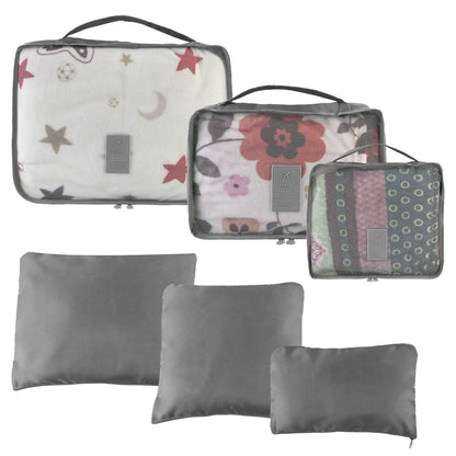 9-Piece: Clothes Storage Bags Water-Resistant Travel Luggage Organizer