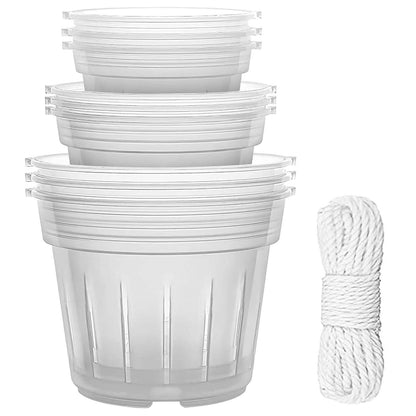 9-Piece: Orchid Pots Clear Reusable Plastic Flower Plant Nursery Planter