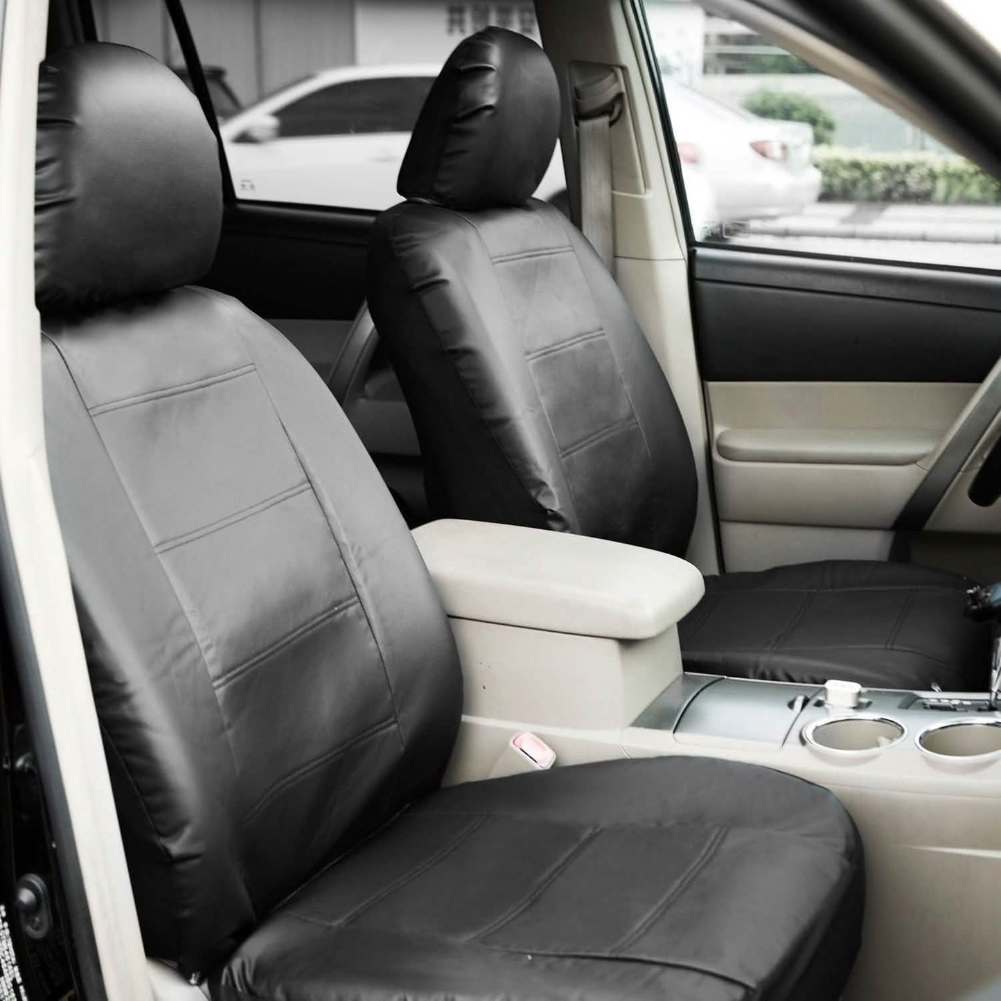9-Piece Set: PU Leather Car Seat Cover