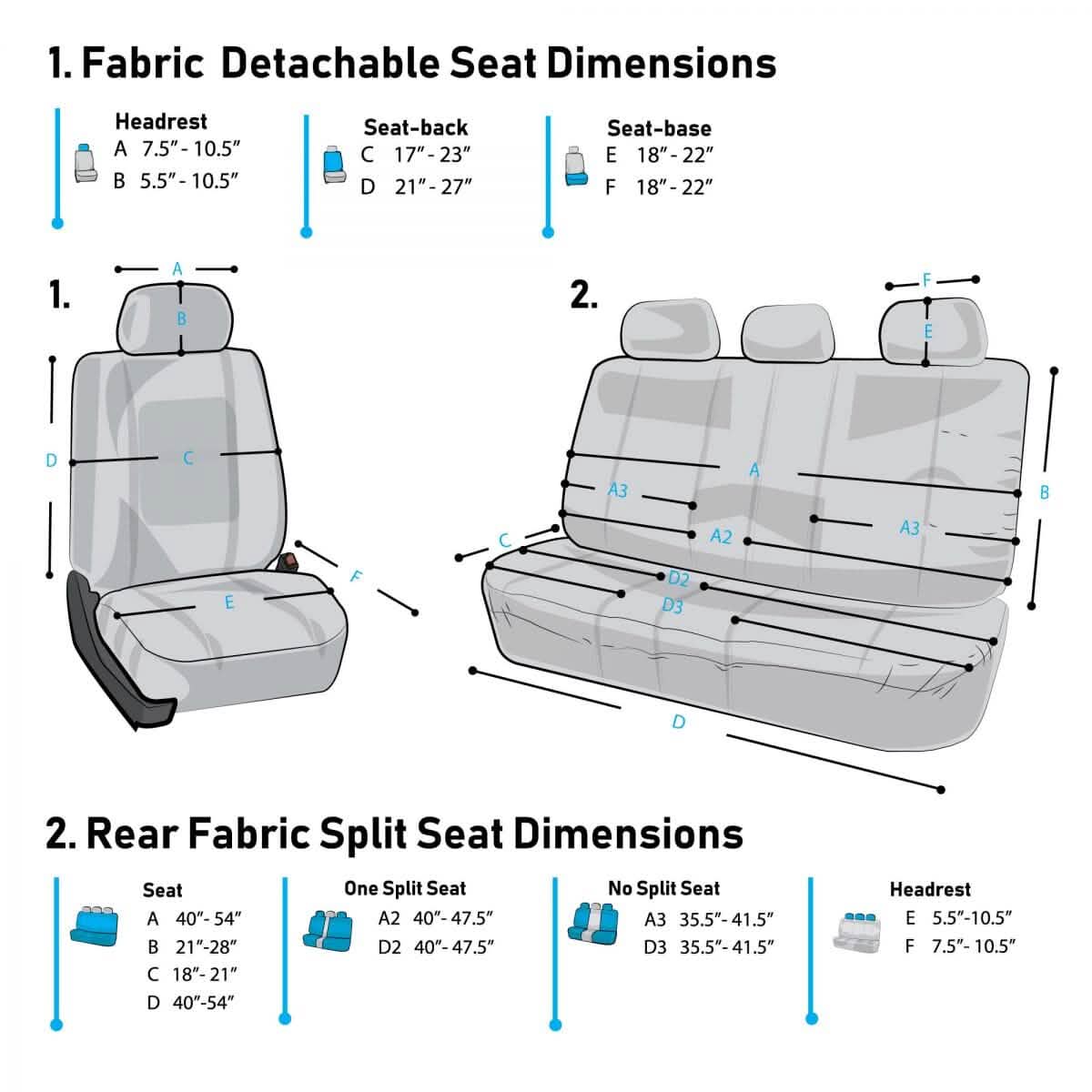 9-Piece Set: Supreme Cloth Seat Covers