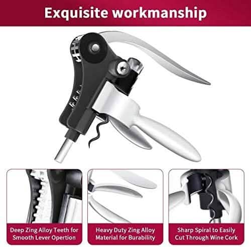 9-Piece Set: Wine Opener Set with Corkscrew, Foil Cutter, Thermometer, Stoppers & More