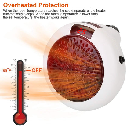 900W Portable Heater Fan with Remote Control