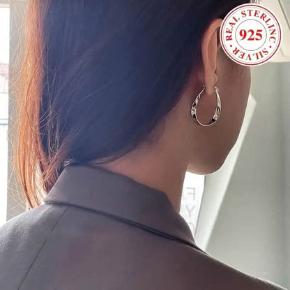 925 Silver Hypoallergenic Elegant Retro Style Earrings