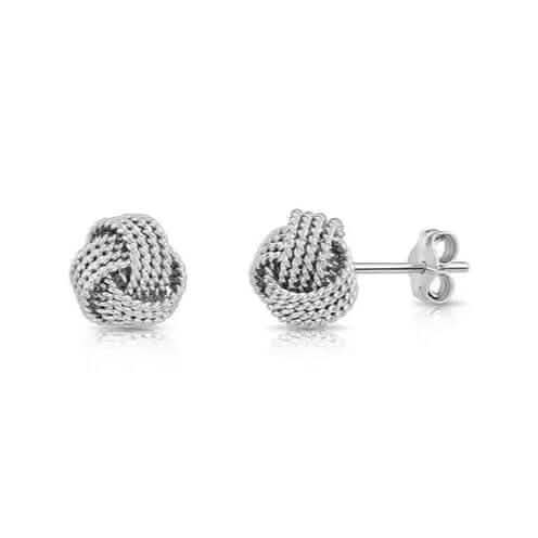925 Silver Love Nut Stud Earrings