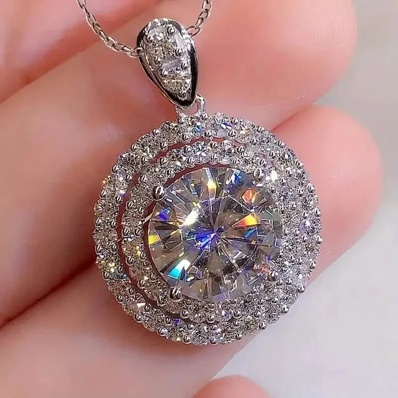 925 Silver Zirconium Oxide Collarbone Necklace