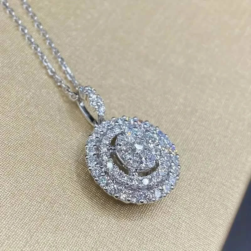 925 Silver Zirconium Oxide Collarbone Necklace