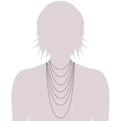 925 Solid Italian Silver Round Box Necklace