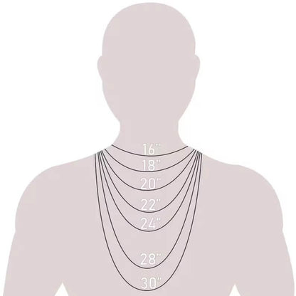 925 Solid Italian Silver Round Box Necklace