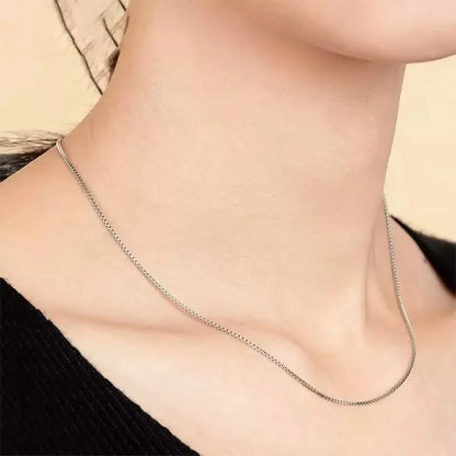 925 Sterling Silver Box Chain Necklace