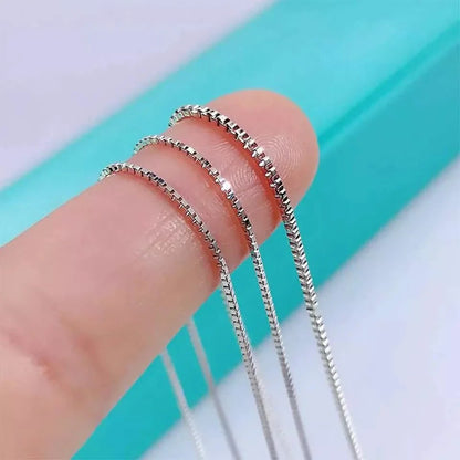 925 Sterling Silver Box Chain Necklace