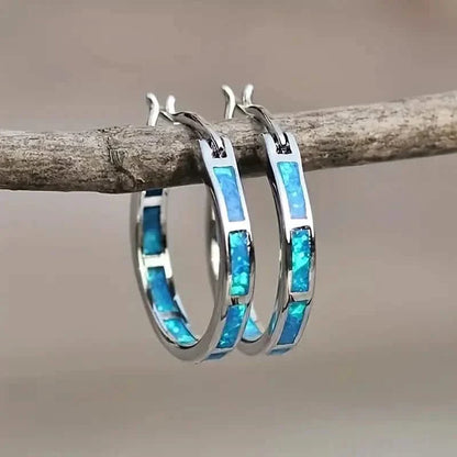925 Sterling Silver Circular Hoop Earrings