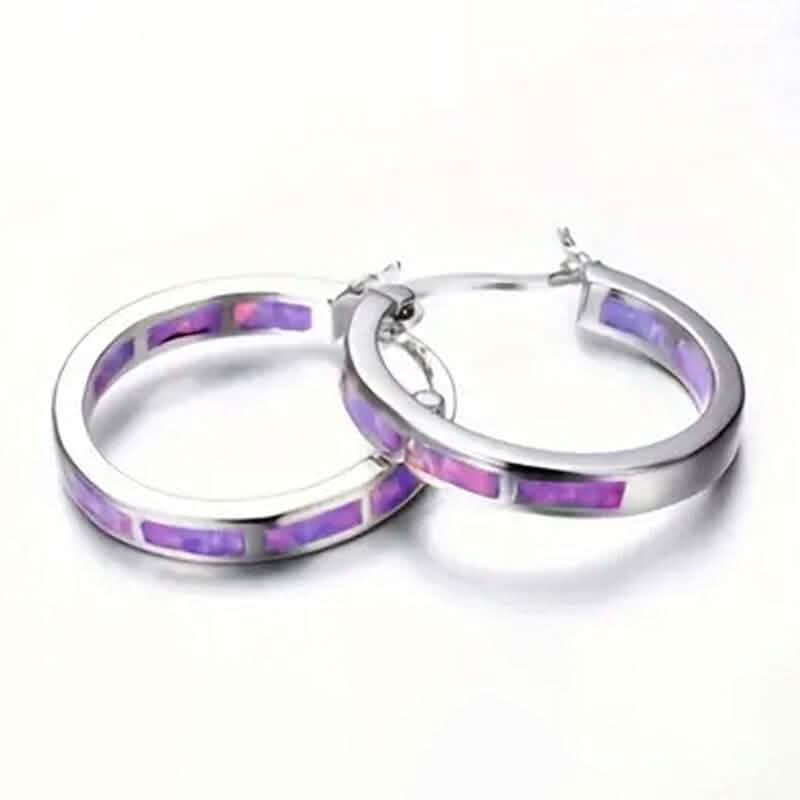 925 Sterling Silver Circular Hoop Earrings