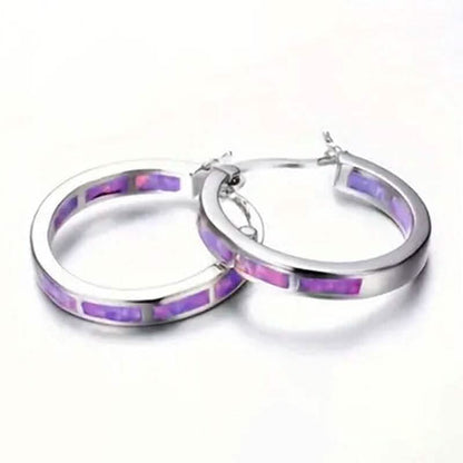 925 Sterling Silver Circular Hoop Earrings
