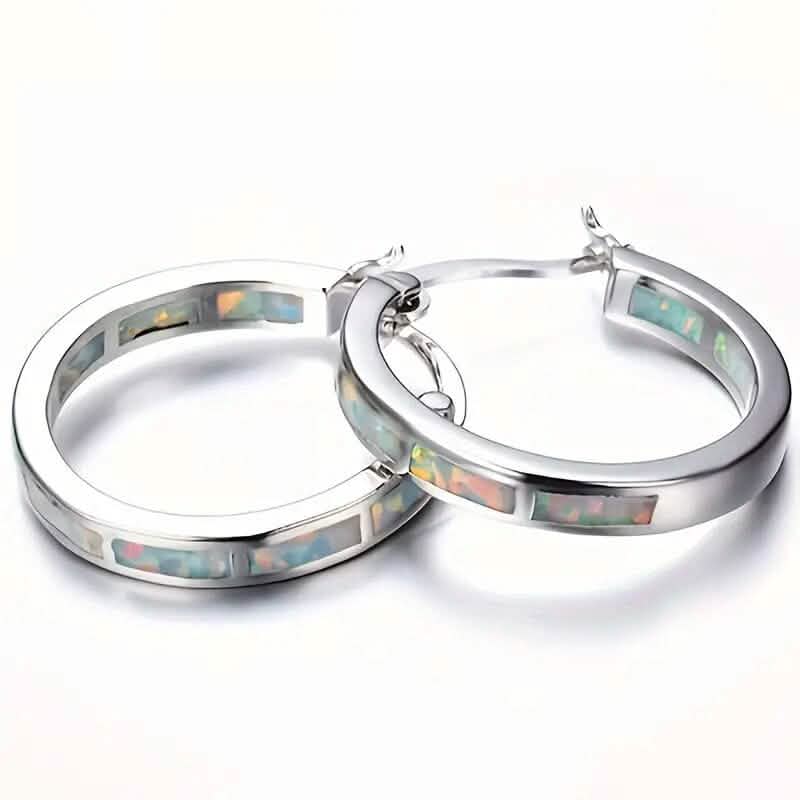 925 Sterling Silver Circular Hoop Earrings