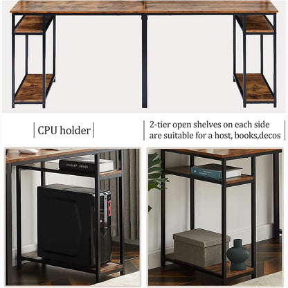 94.6 Inch Modern Two Person Computer Desk