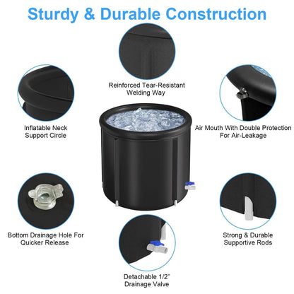 97 Gal Large Size Ice Bath Tub with Cover