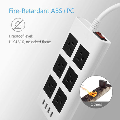 9.8ft USB Power Strip Surge Protector