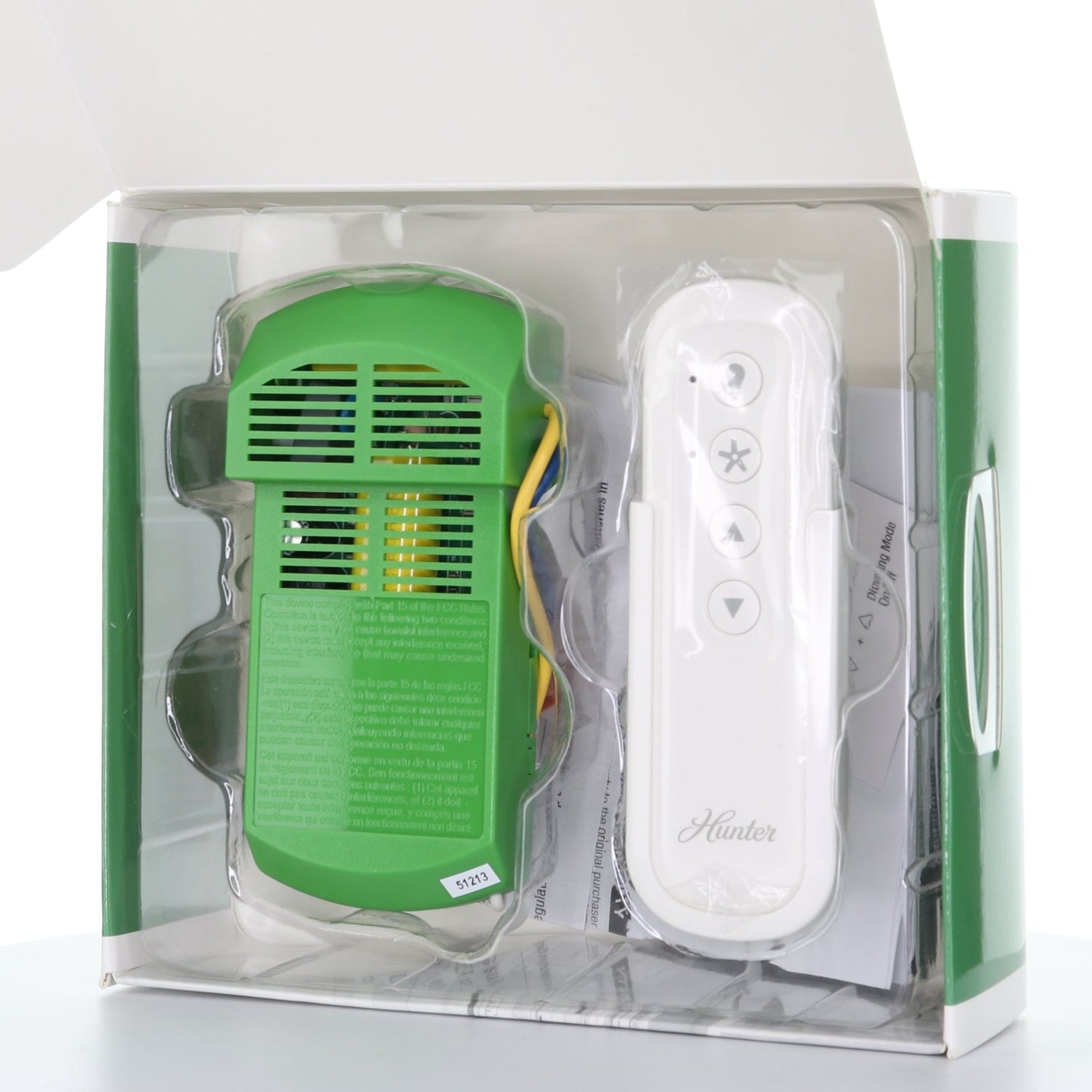 Hunter Universal 3 Speed Ceiling Fan Kit with Handheld Remote Control - White - Damp Rated - 99392