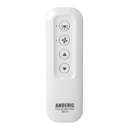 Anderic 99770 Ceiling Fan Remote Control for Hunter & Fanimation Fans | 434 MHz | Light Dimming - 99770