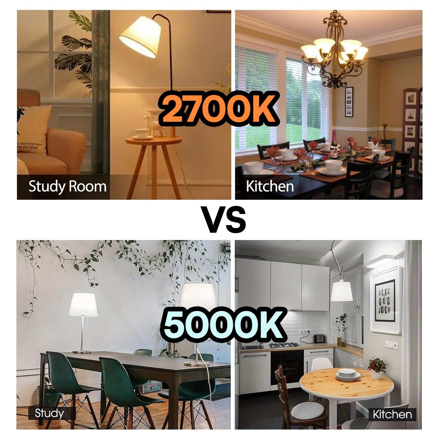 4-Pack A19 LED Light Bulbs, 60W Equivalent, Soft White or Cool Daylight, E26 Base, Non-Dimmable