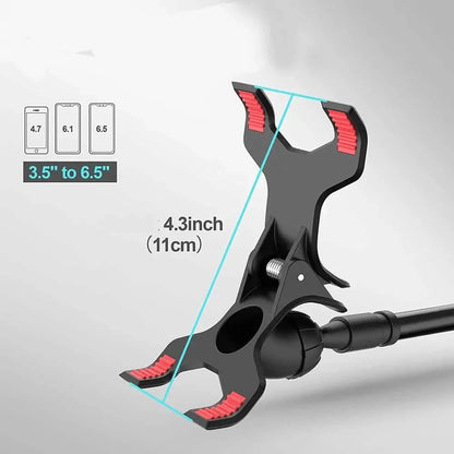 360° Rotating Universal Phone Stand with Flexible Spiral Base for Lazy Browsing
