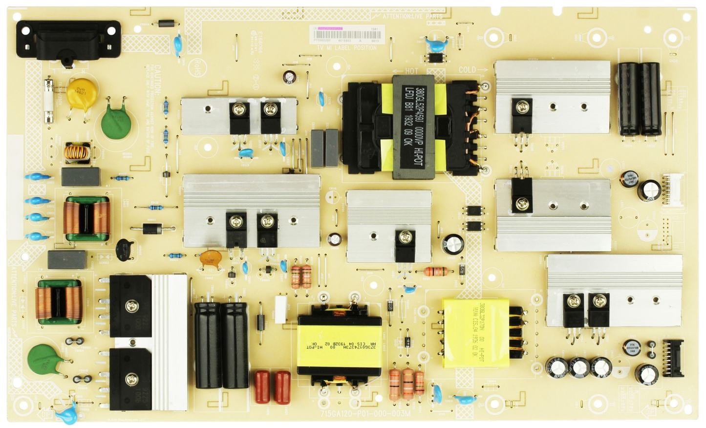 ADTVJ1825AB4 Vizio Power Supply, 715GA120-P01-000-003M, (X)ADTVJ1825AB4, V705-G1