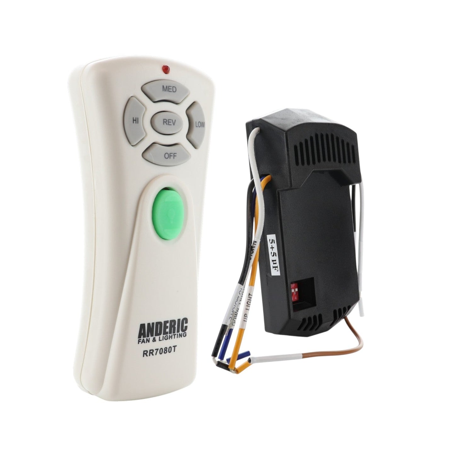 Anderic WindwardIIIKit Ceiling Fan Remote Control Kit for Hampton Bay Windward III | RR7080T-UC7067GMRX-KIT