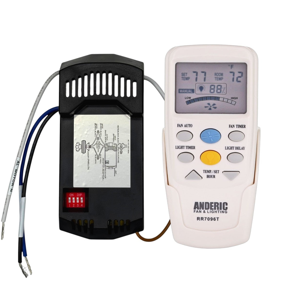 Hampton Bay KUJCE10305 Thermostatic Ceiling Fan Remote Control | 303.875 MHz - TR201A