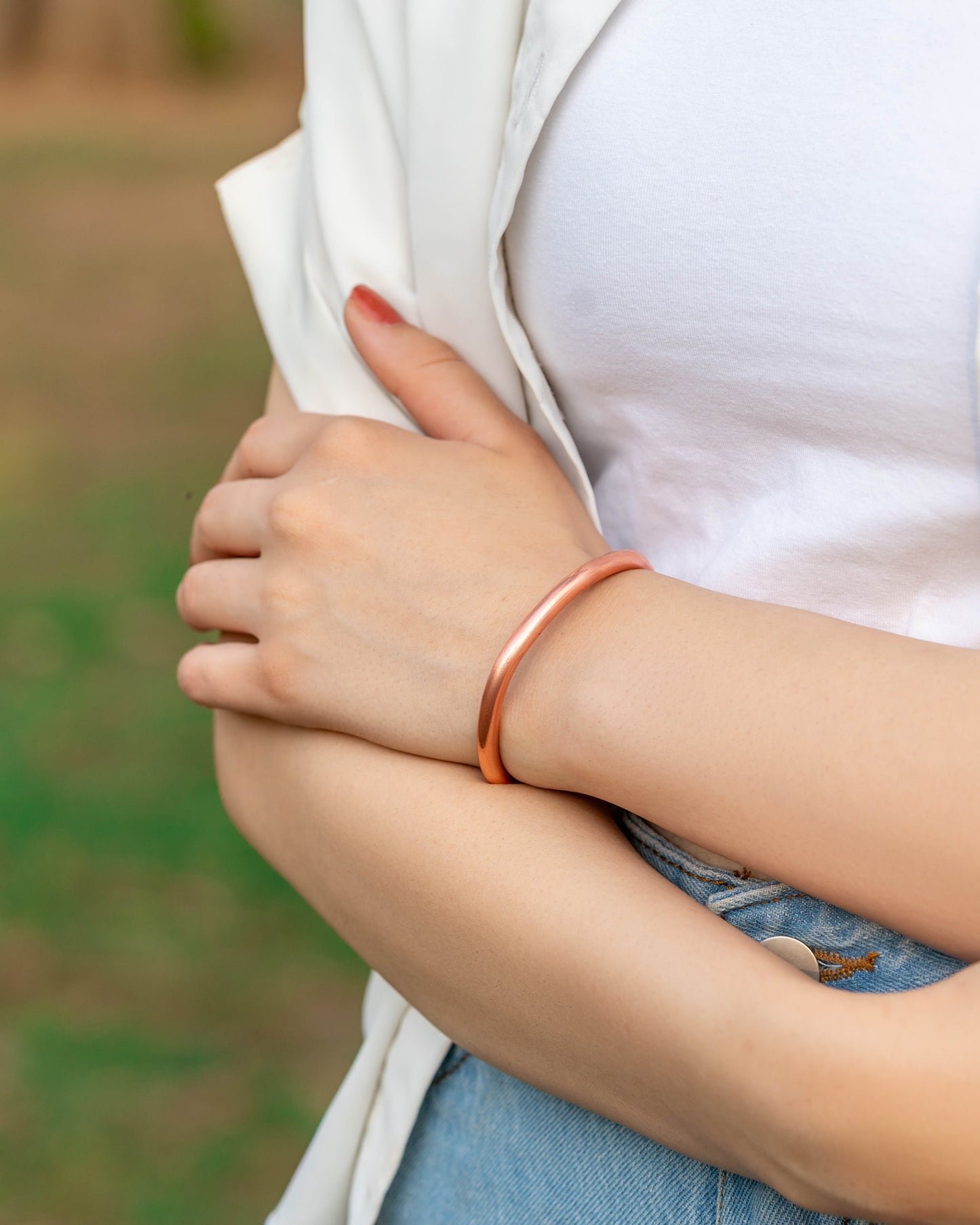 Pure Copper Cuff Bracelet – Barrel