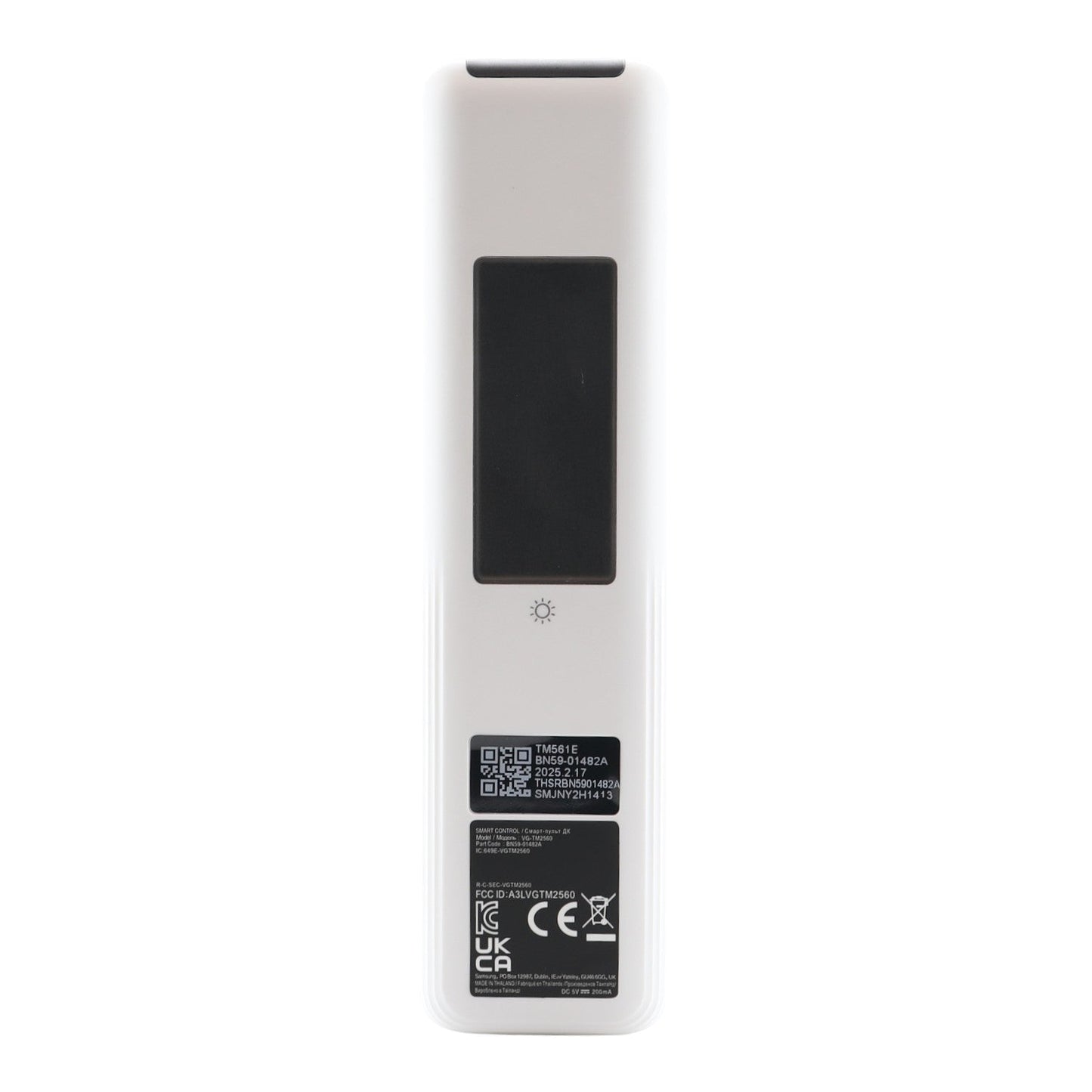 Samsung BN59-01482A / TM2561E Smart Monitor and The Frame TV Remote Control | White | SolarCell | Voice | Ai | USB - BN5901482A