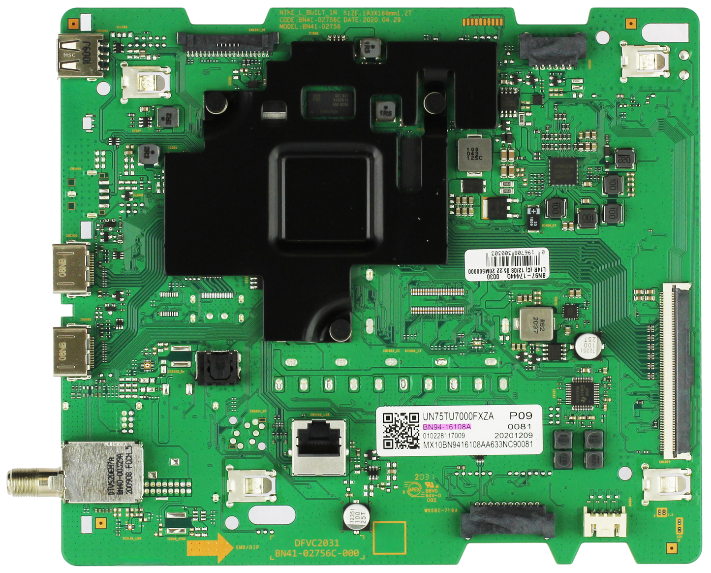Samsung BN94-16108A Main Board for UN75TU7000FXZA UN75TU700DFXZA (Version CA05)