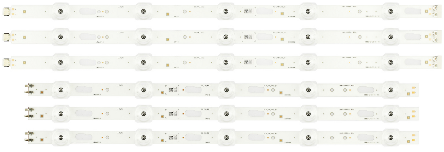 Samsung BN96-50319A/BN96-50320A UN43TU7000F UN43TU700DF UN43TU8000F UN43TU8200F LED Backlight Strips (6)