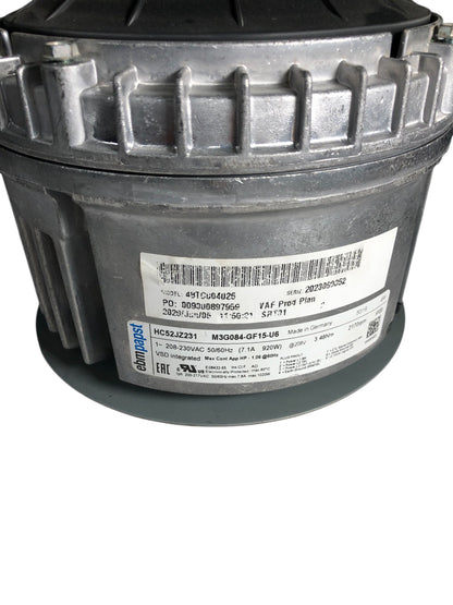 EBMPAPST HC52JZ231, BLOWER MOTOR M3G084-GF09 (Refurbed)