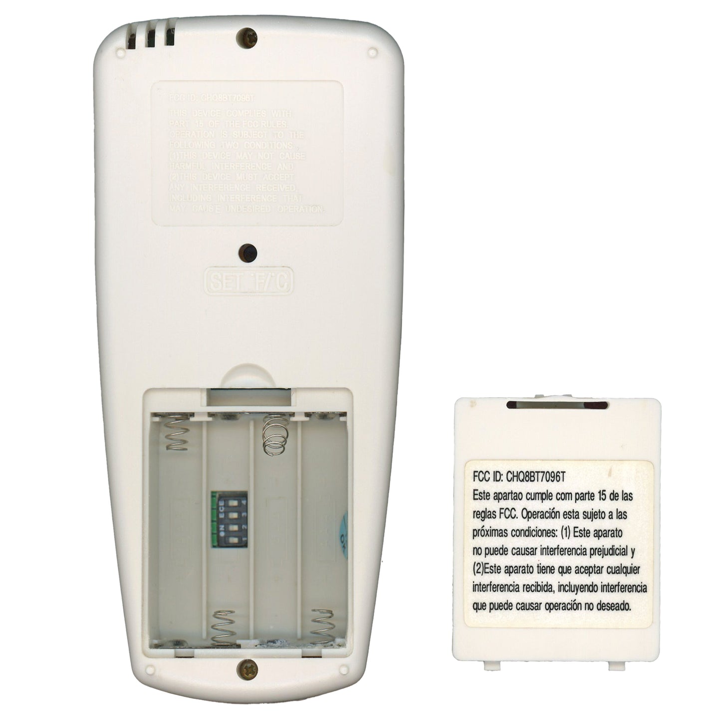 Hampton Bay CHQ8BT7096T Ceiling Fan Remote Control | With Reverse Button | Thermostatic | LCD Temp Display - CHQ8BT7096T