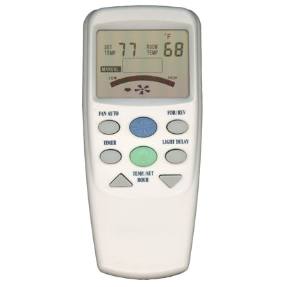Hampton Bay CHQ8BT7096T Ceiling Fan Remote Control | With Reverse Button | Thermostatic | LCD Temp Display - CHQ8BT7096T