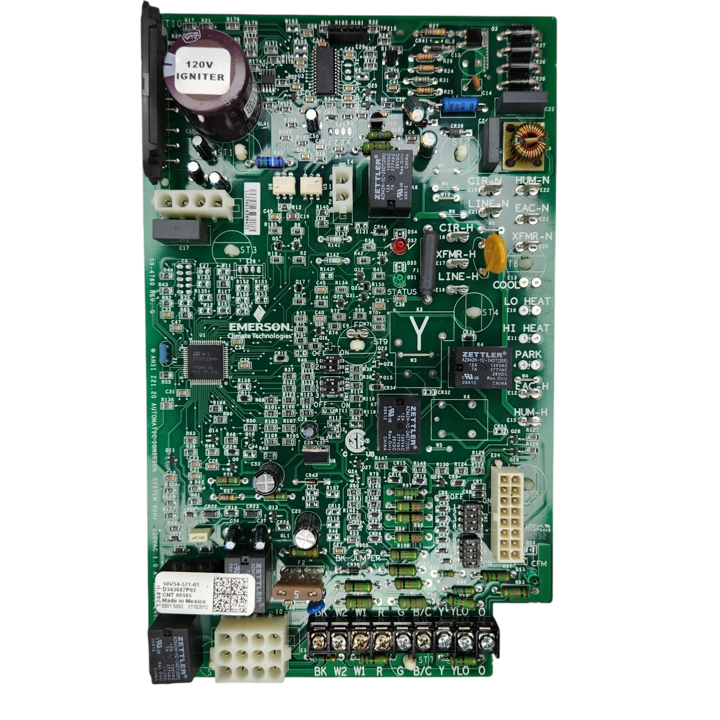 D343687P02 / CNT06585 / 50V54-571 Trane Furnace Control Circuit Board