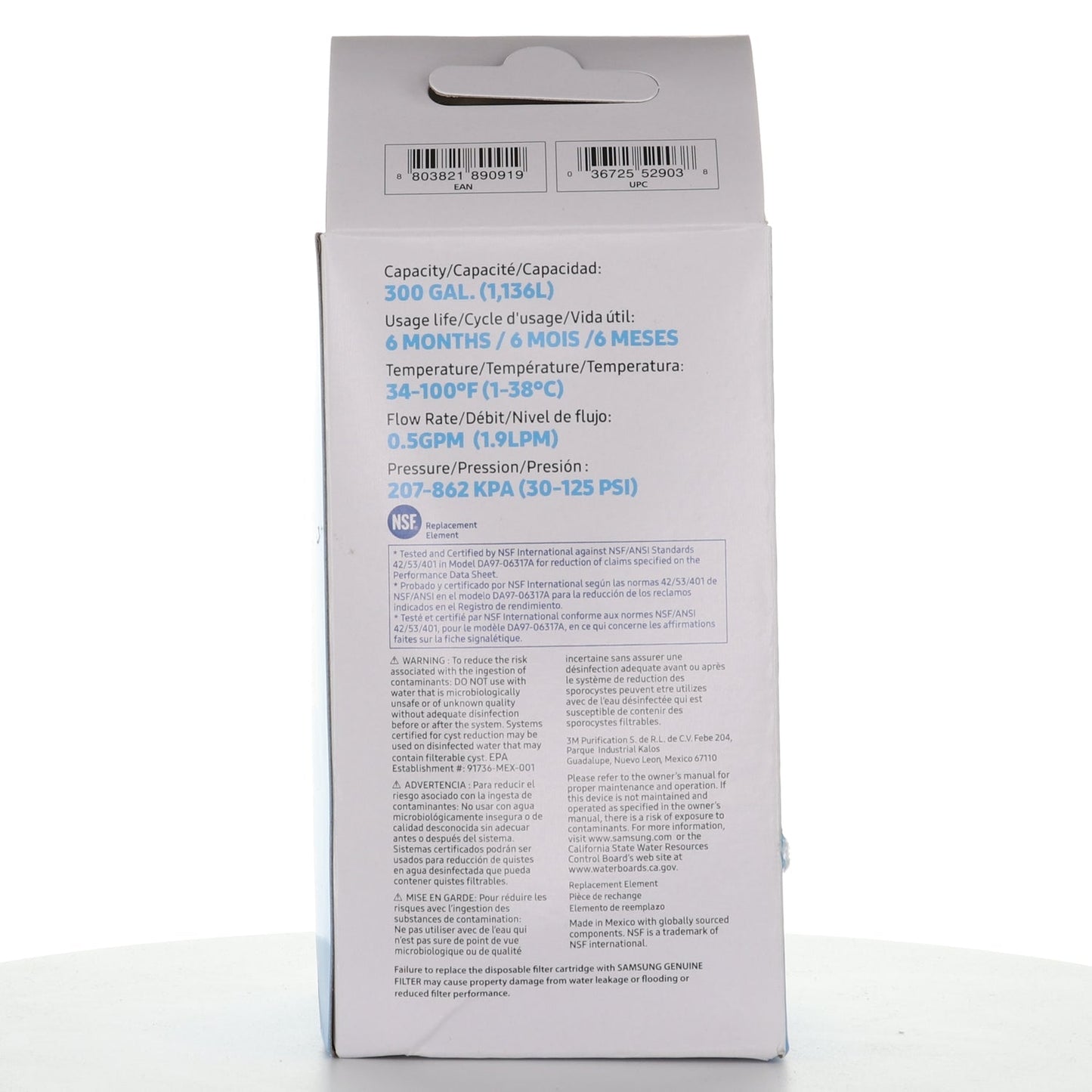 Samsung HAFIN2/EXP Genuine Replacement Refrigerator Water Filter - DA29-00003G (new version)