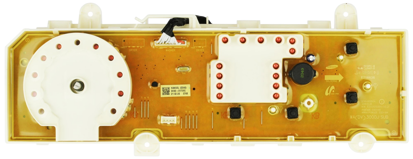 Samsung Washer DC92-02118D Main Control Board Union