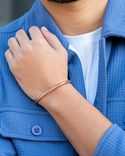 Pure Copper Cuff Bracelet – Distressed